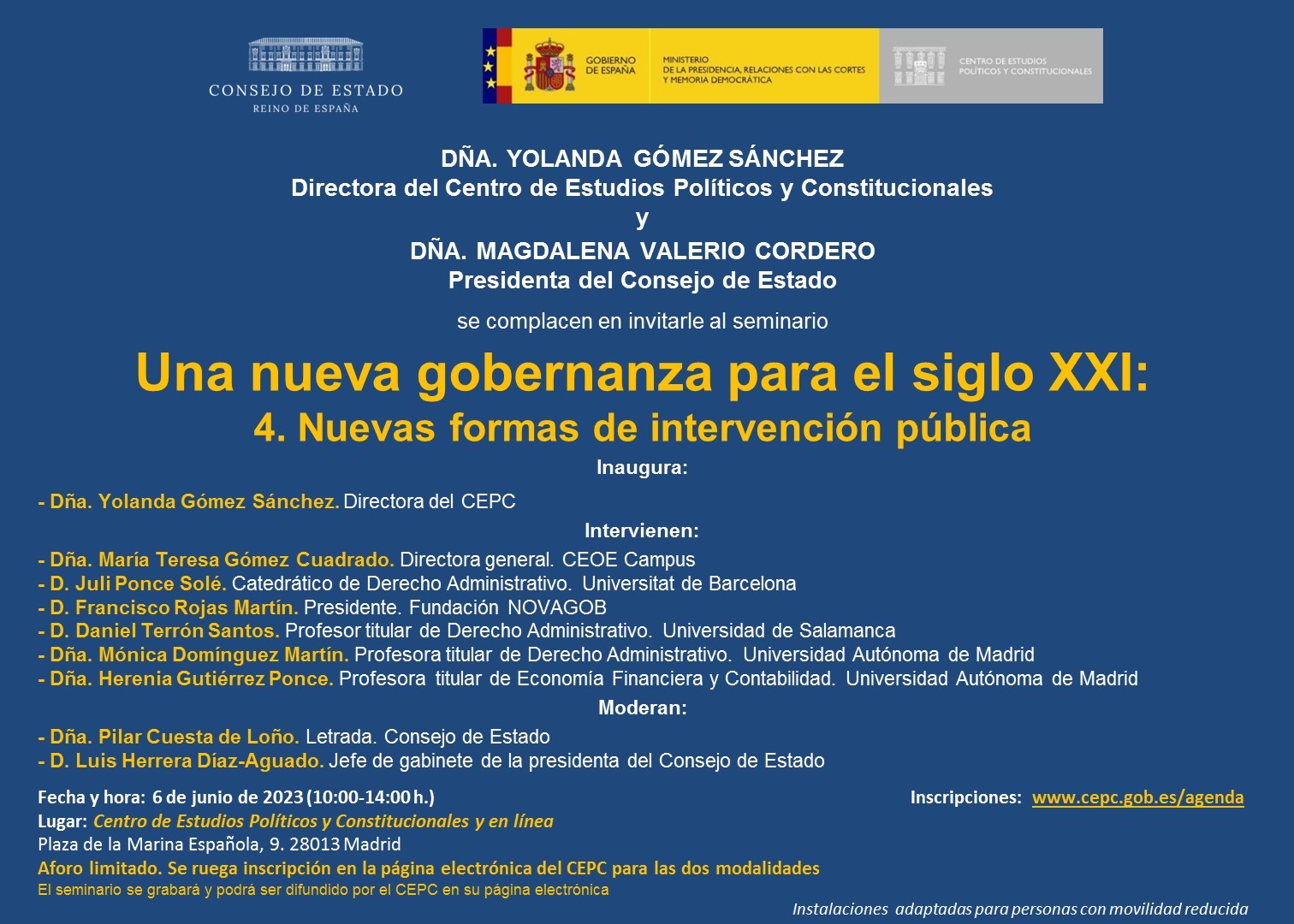 Seminario "Una nueva gobernanza para el siglo XXI: 4. Nuevas formas de intervención pública"