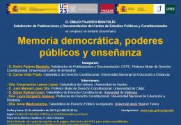 Seminario ‘Memoria democrática, poderes públicos y enseñanza’ (12/12/2023)