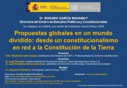 Seminario García-Pelayo 2024 "Propuestas globales en un mundo dividido: desde un constitucionalismo en red a la Constitución de la Tierra"
