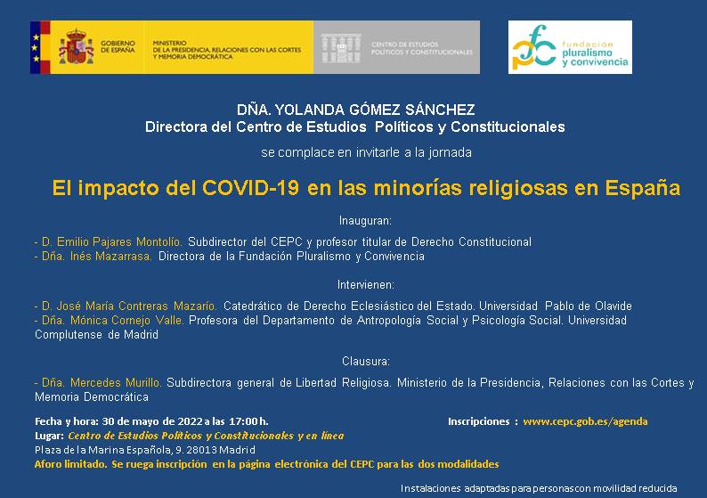 Seminario sobre el impacto del COVID-19 en las minorías religiosas en España
