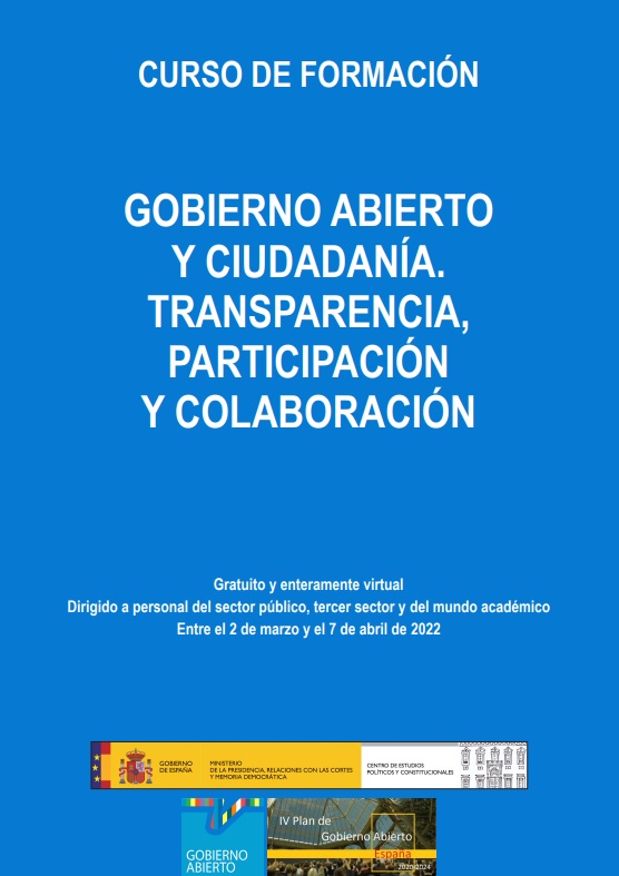Curso Gobierno Abierto y ciudadanía. Transparencia, participación y colaboración