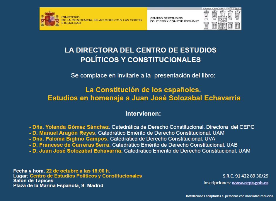 La Constitución de los españoles. Estudios en homenaje a Juan José Solozábal Echavarría