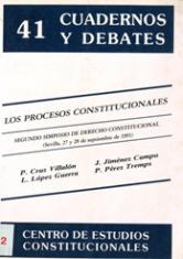 Los procesos constitucionales. Segundo Simposio de Derecho Constitucional (Sevilla, 27 y 28 de septiembre de 1991)