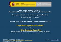 Conferencia inaugural del Módulo IV “El ciudadano ante el poder” del Máster Universitario en Derecho Constitucional 2021-2022