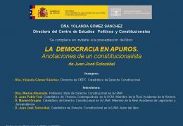 Presentación del libro La Democracia en apuros. Anotaciones de un constitucionalista